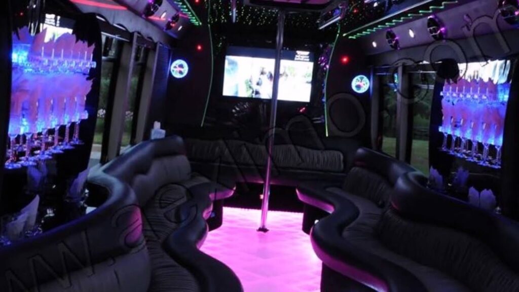 Party bus interior