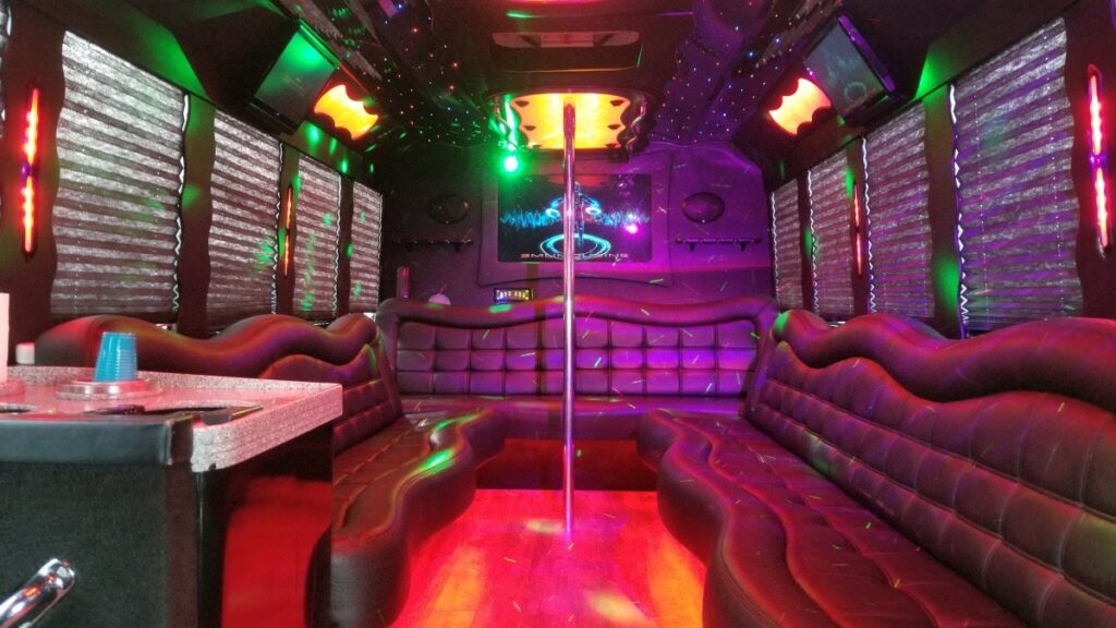 Party bus, inside view