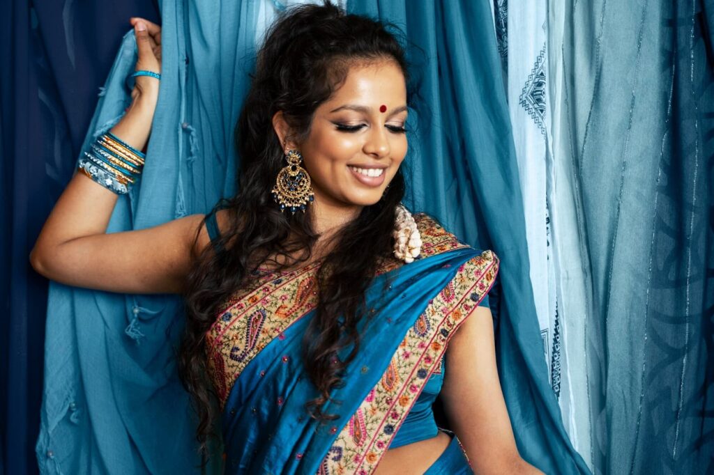 Young indian woman wearing sari